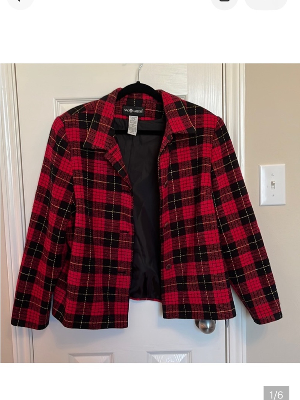 Sag Harbor Vintage Plaid Blazer